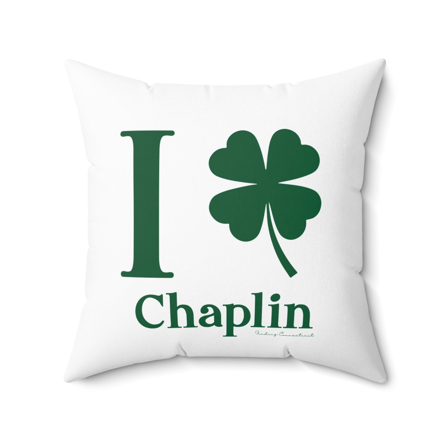 I Clover Chaplin Spun Polyester Square Pillow