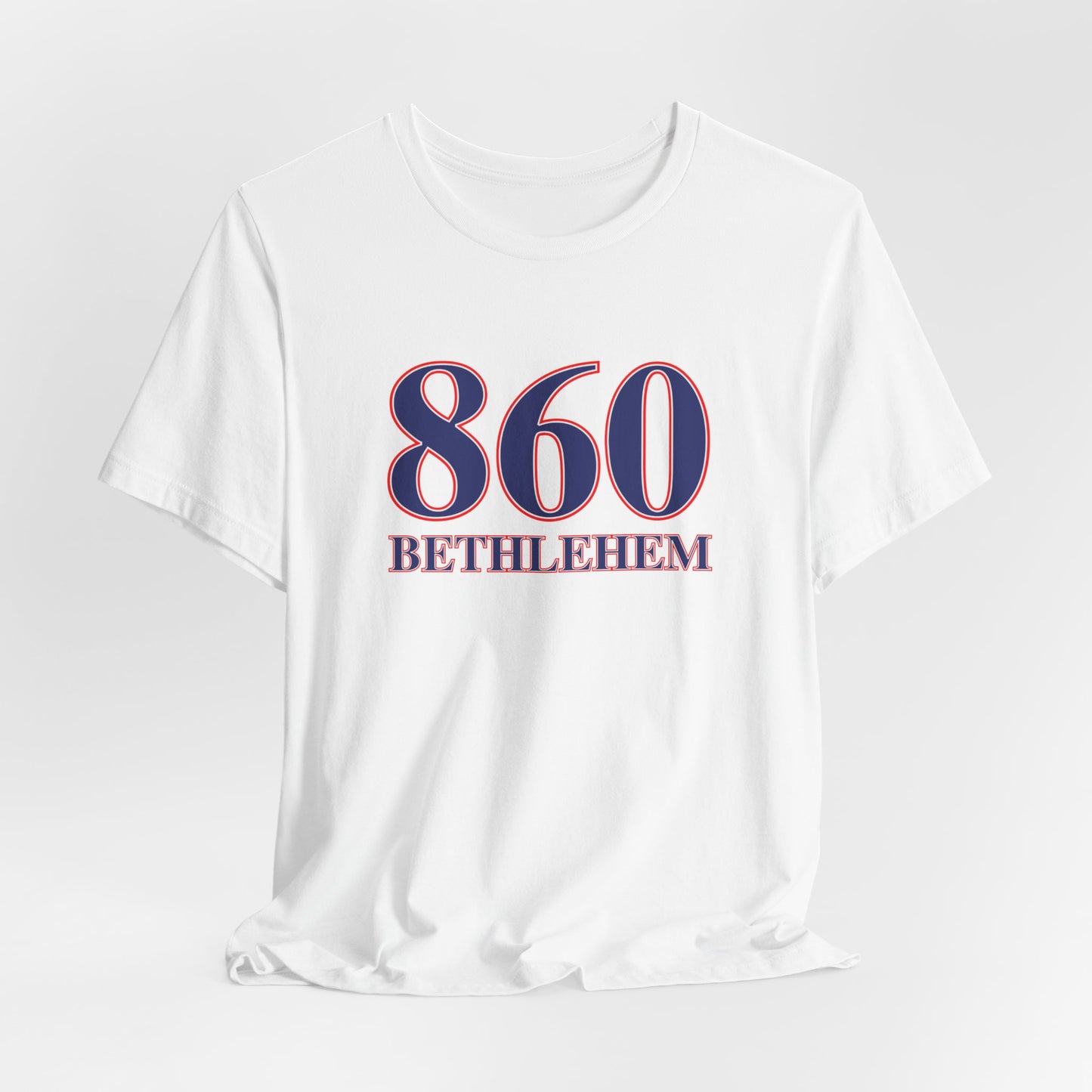 860 Bethlehem Red White & Blue Unisex Jersey Short Sleeve T-Shirt