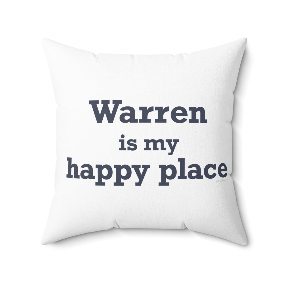 Warren is My Happy Place Polyester Square Pillow