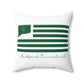 Eastford Connecticut St. Patrick’s Day Flag Spun Polyester Square Pillow