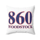 860 Woodstock Red, White & Blue Spun Polyester Square Pillow