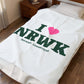 I Heart NRWK Velveteen Plush Blanket