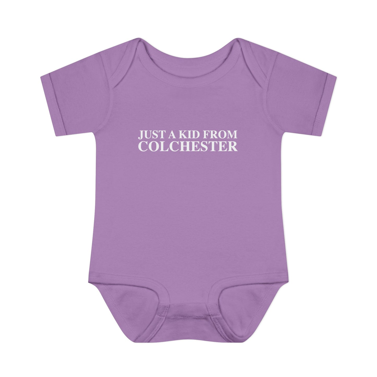 Just a kid from Colchester Infant Baby Rib Bodysuit