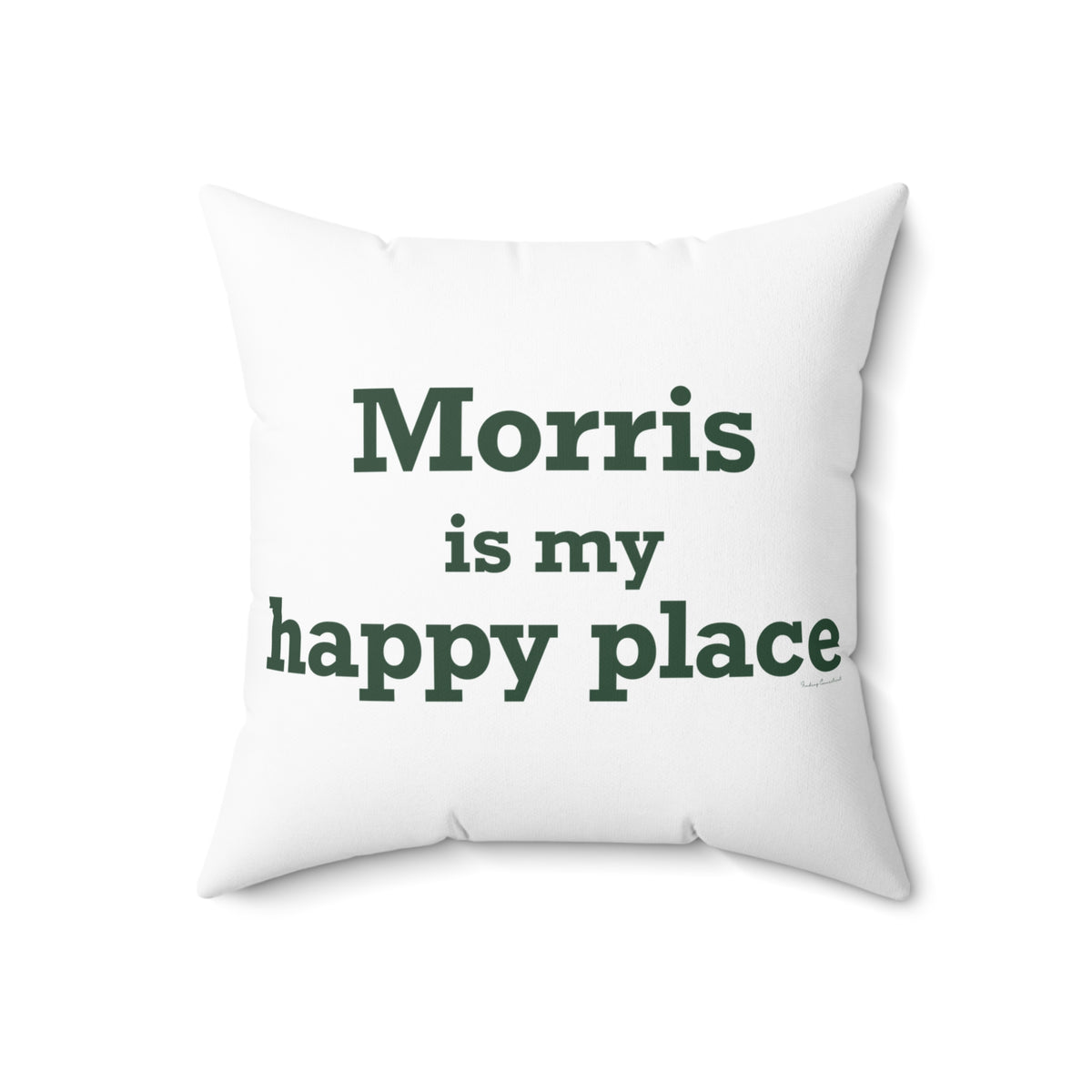 Morris is My Happy Place Polyester Square Pillow