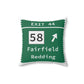 Vintage Merritt Parkway Exit 44 Sign Spun Polyester Square Pillow