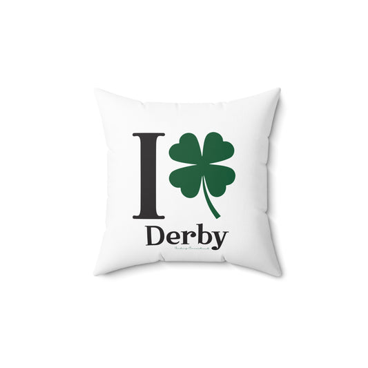 I Clover Derby Spun Polyester Square Pillow