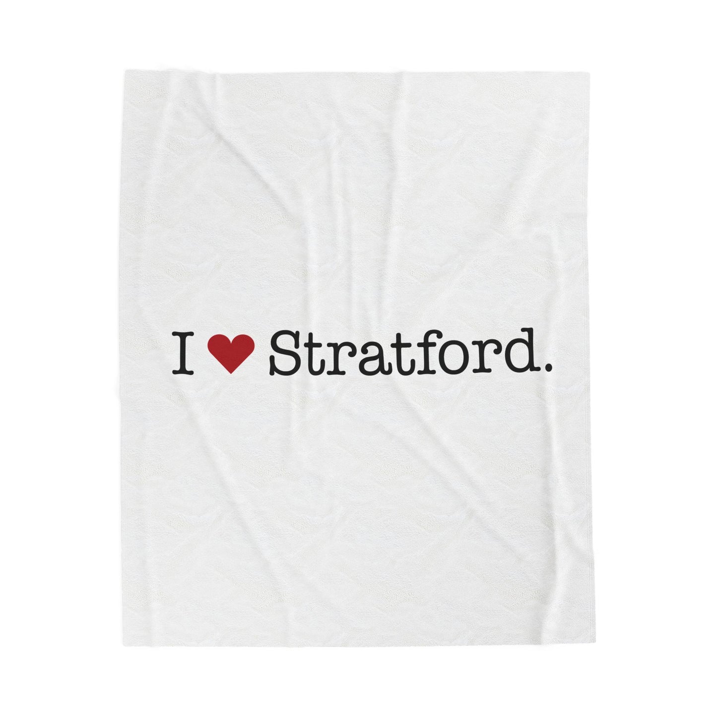 I Heart Stratford. Velveteen Plush Blanket