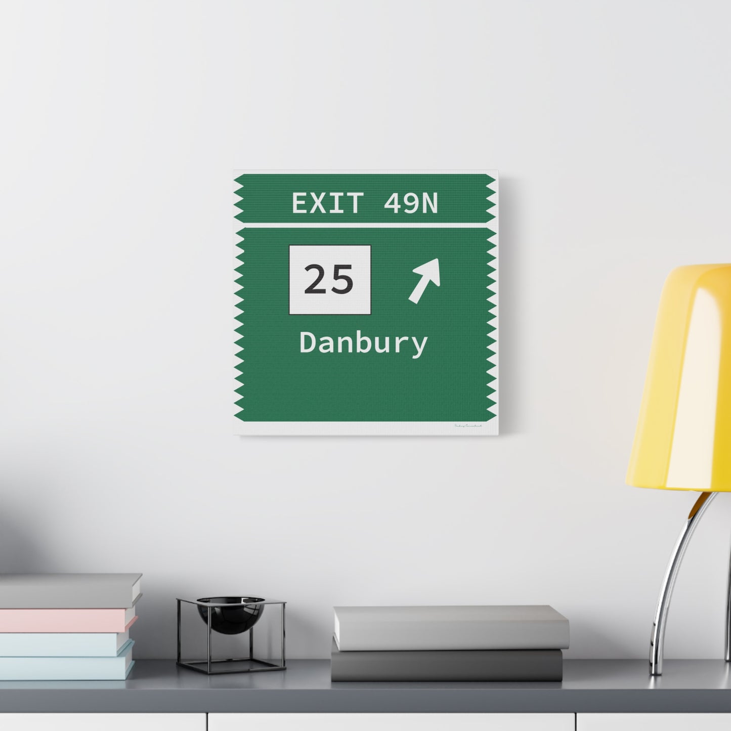Vintage Merritt Parkway Exit 49N Sign Matte Canvas, Stretched, 1.25"