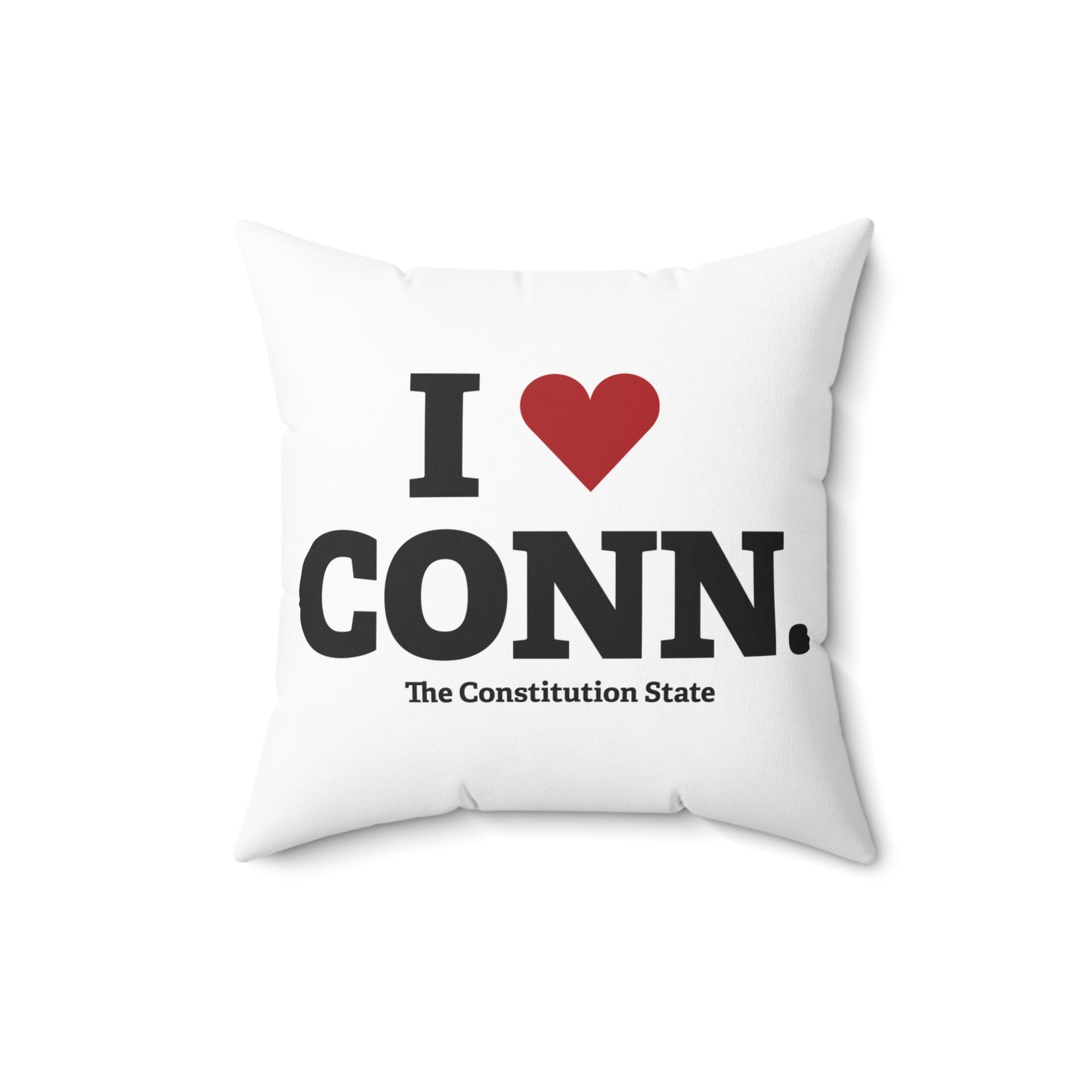 I Heart CONN. Spun Polyester Square Pillow