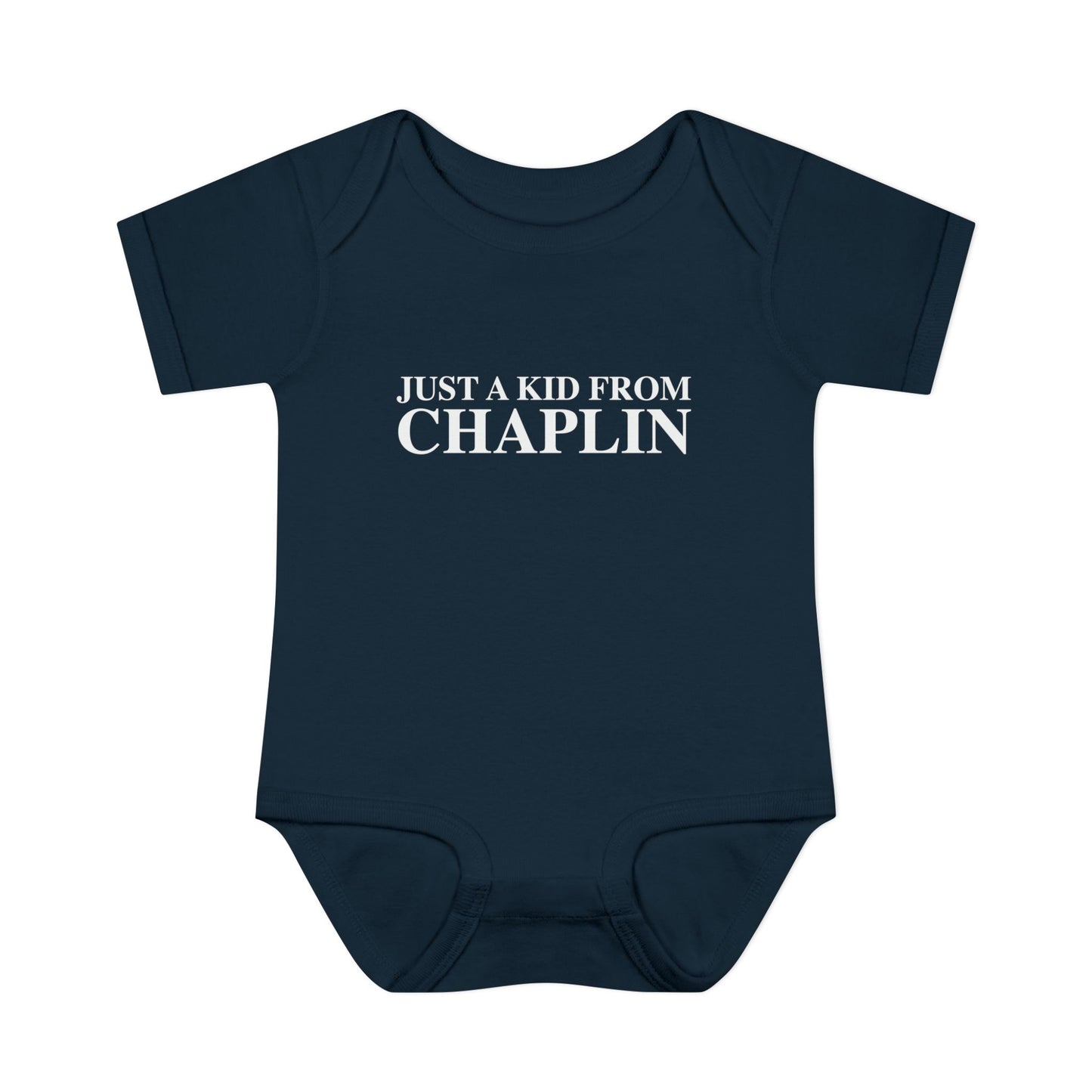 Just a kid from Chaplin Infant Baby Rib Bodysuit