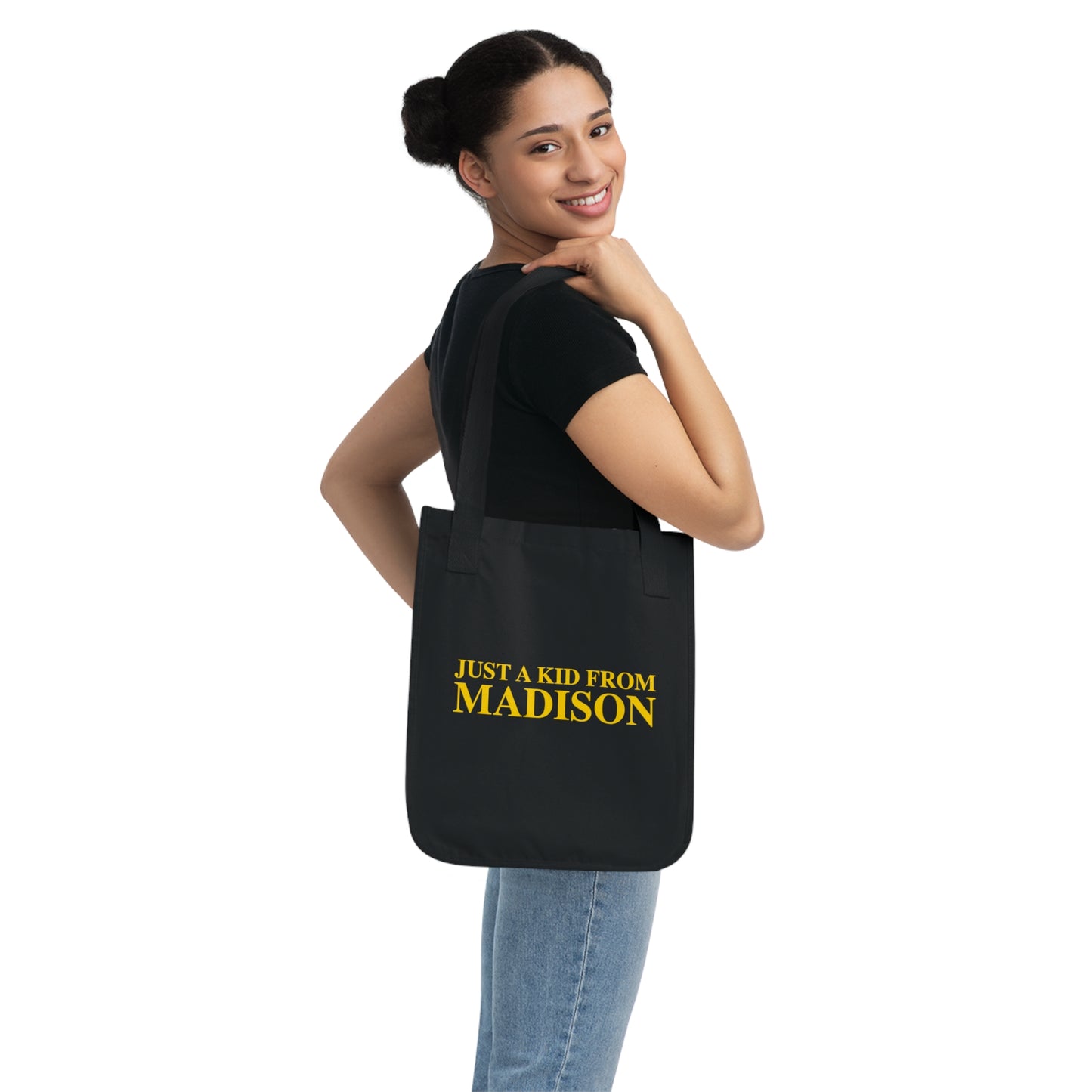 Just a kid from Madison Organic Canvas Tote Bag