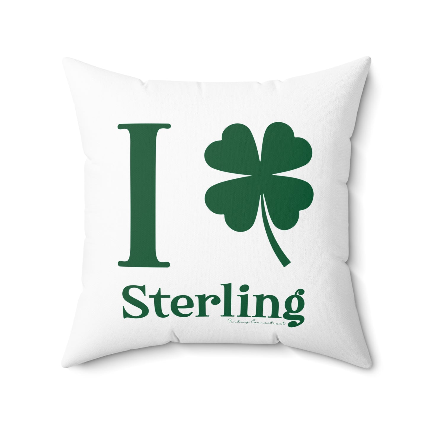 I Clover Sterling  Spun Polyester Square Pillow