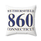 Wethersfield 860 Connecticut Polyester Square Pillow