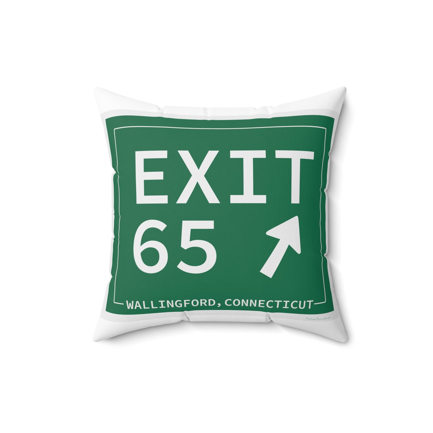 Vintage Exit 65 WCP Sign Spun Polyester Square Pillow