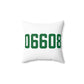 06608 Bridgeport Connecticut Zip Code Spun Polyester Square Pillow