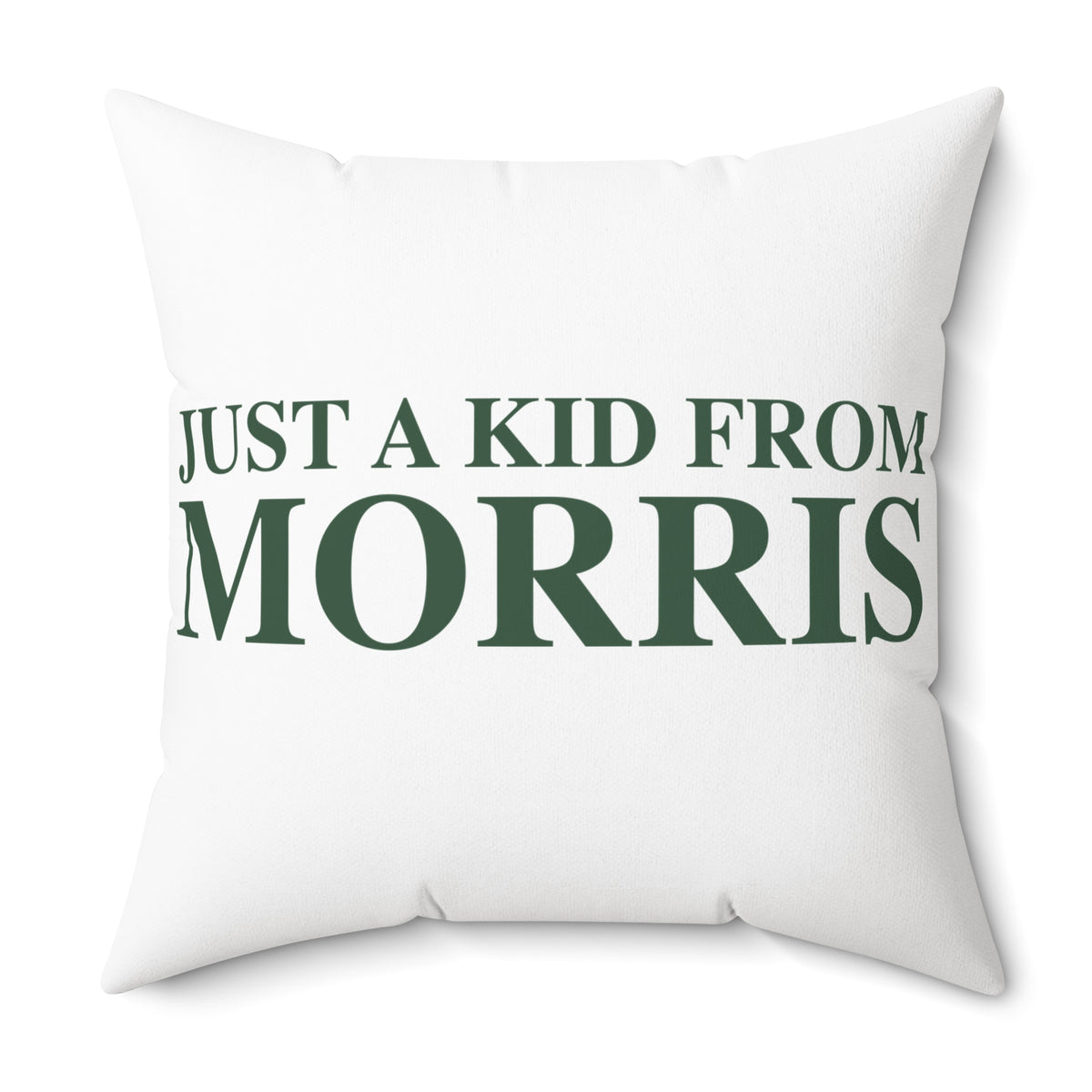 Just a kid from Morris Polyester Square Pillow