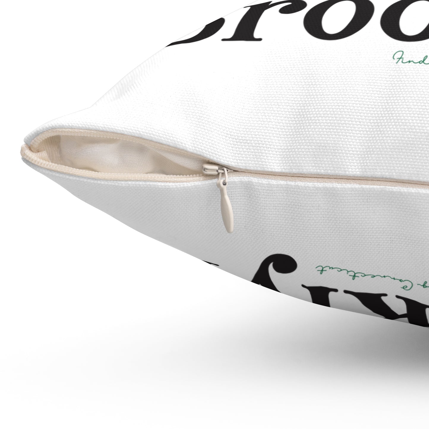 I Clover Brooklyn Spun Polyester Square Pillow