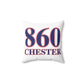 860 Chester Red, White & Blue Spun Polyester Square Pillow