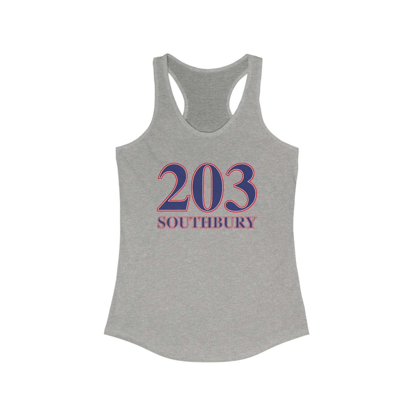 203 Southbury Red White & Blue Women's Ideal Racerback Tank Top