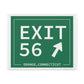 Vintage Exit 56 WCP Sign Matte Canvas, Stretched, 1.25"