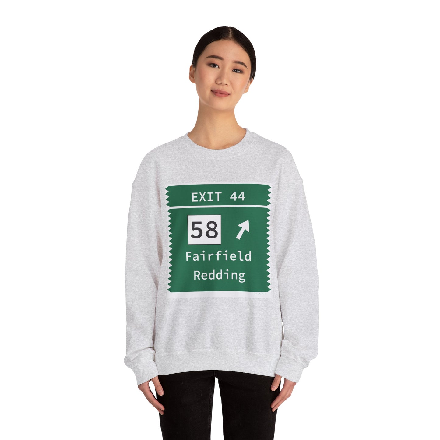 Vintage Merritt Parkway Exit 44 Sign Unisex Heavy Blend™ Crewneck Sweatshirt