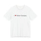 I Heart New Canaan. Unisex Jersey Short Sleeve T-Shirt