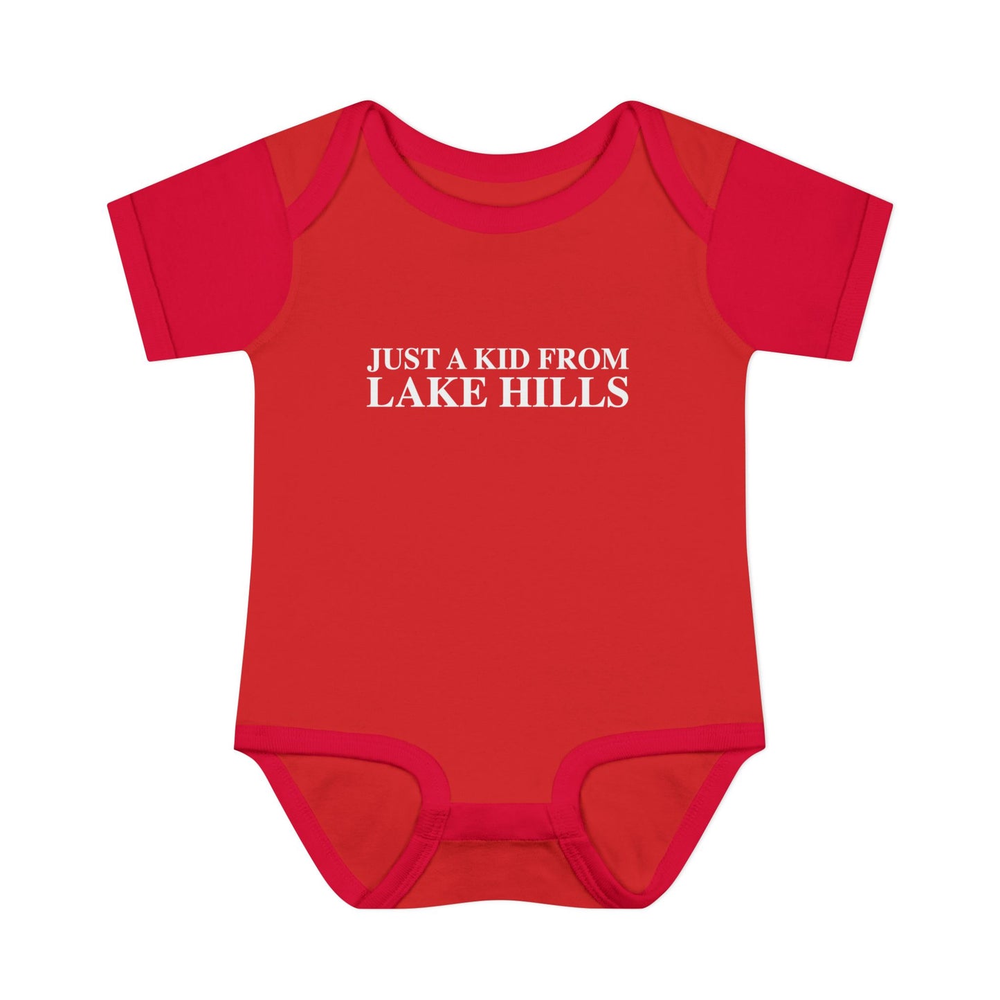 Just a kid from Lake Hills Infant Baby Rib Bodysuit