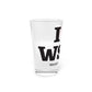 I Heart WSPT Pint Glass, 16oz