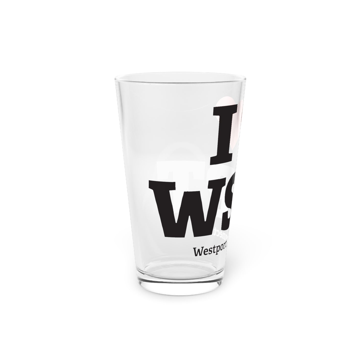 I Heart WSPT Pint Glass, 16oz