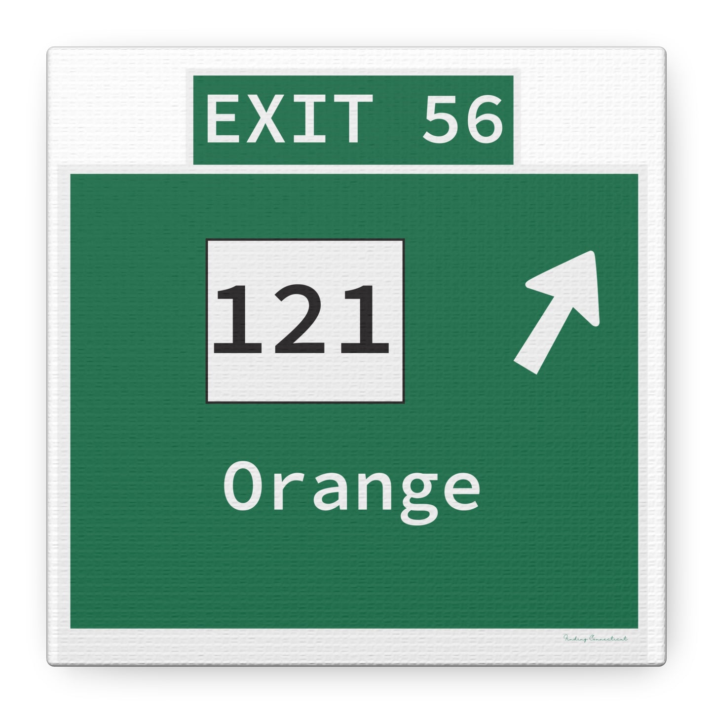 Vintage WCP Exit 56 Sign Matte Canvas, Stretched, 1.25"