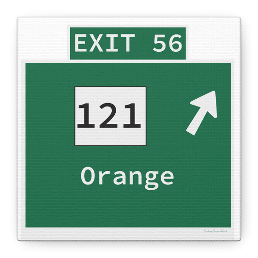 Vintage WCP Exit 56 Sign Matte Canvas, Stretched, 1.25"