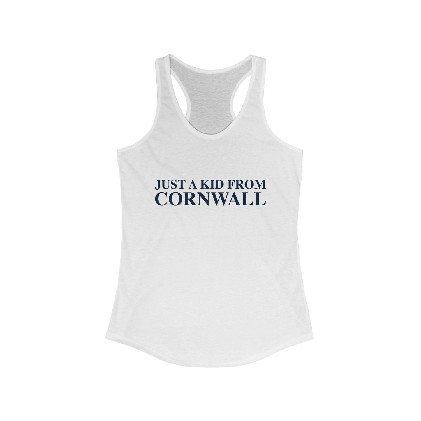 Just a kid from Cornwall Women's Ideal Racerback Tank Top