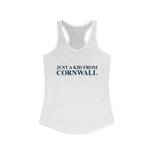 Just a kid from Cornwall Women's Ideal Racerback Tank Top