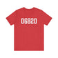 06820 - Darien CT Zip Code Unisex Jersey Short Sleeve T-Shirt