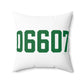 06607 Bridgeport Connecticut Zip Code Spun Polyester Square Pillow