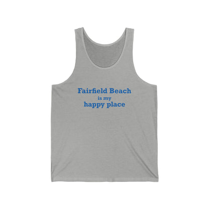 Fairfield Beach is My Happy Place Unisex Jersey Tank Top