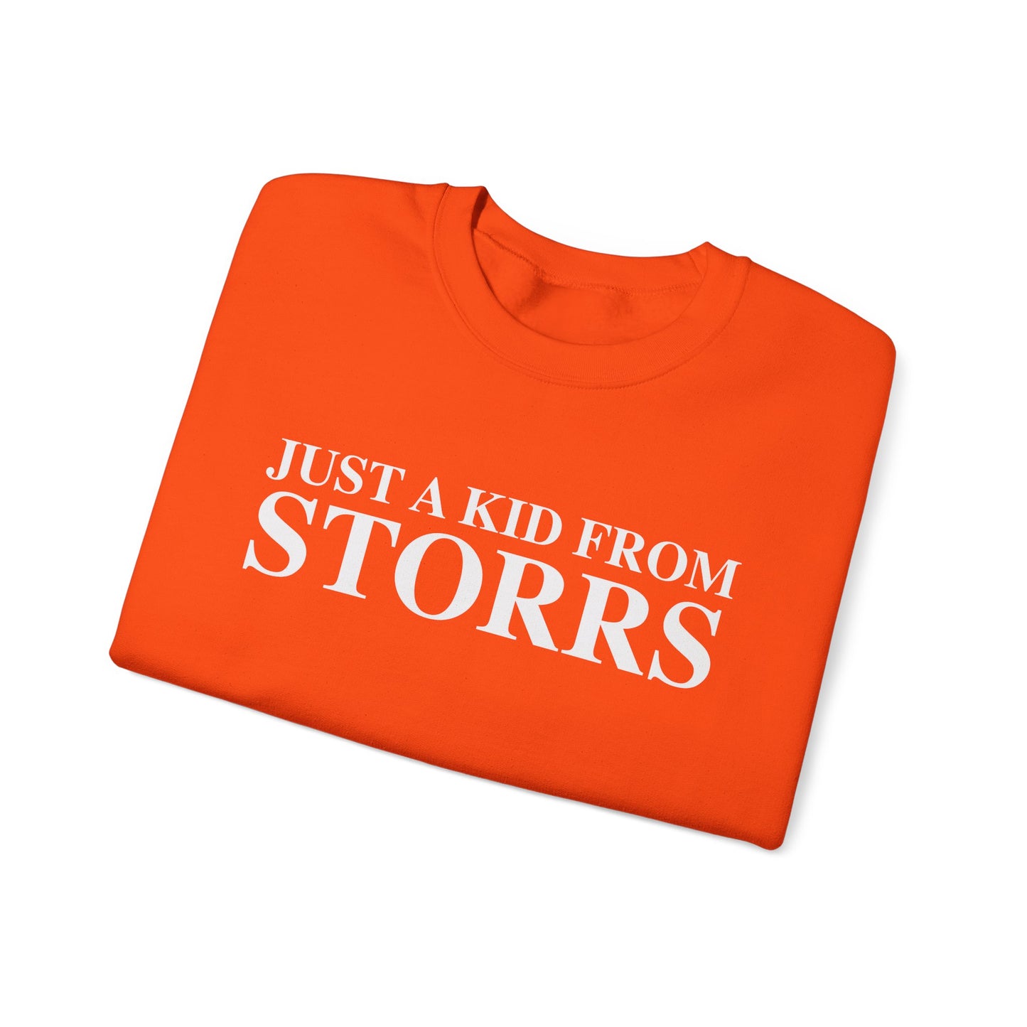 Just a kid from Storrs Unisex Heavy Blend™ Crewneck Sweatshirt