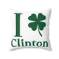 I Clover Clinton Spun Polyester Square Pillow