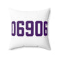 06906 Stamford Connecticut Zip Code Spun Polyester Square Pillow