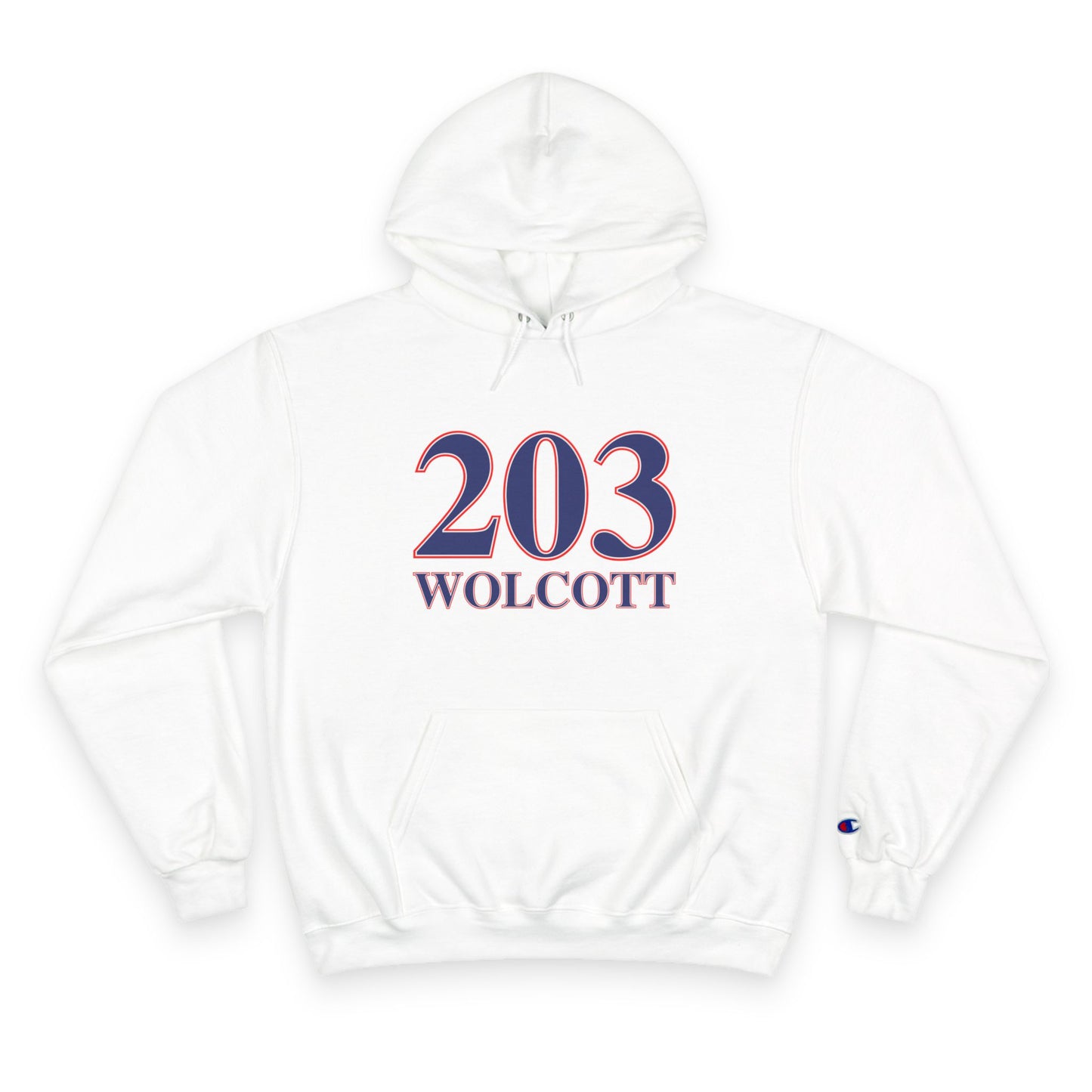 203 Wolcott Red White & Blue Champion Hoodie