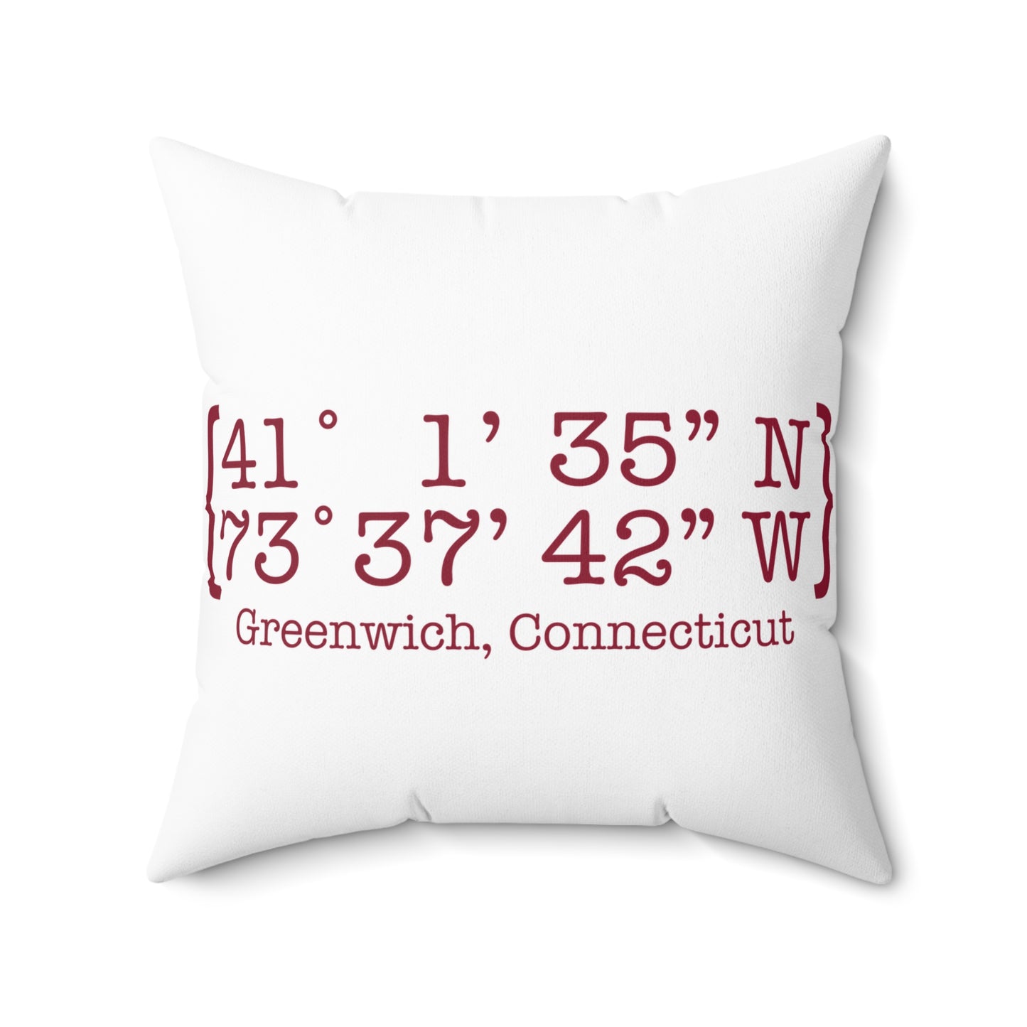 Greenwich Coordinates Spun Polyester Square Pillow