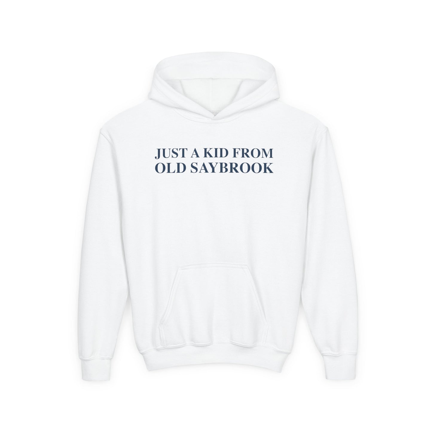 Just a kid from Old Saybrook Youth Heavy Blend Hooded Sweatshirt