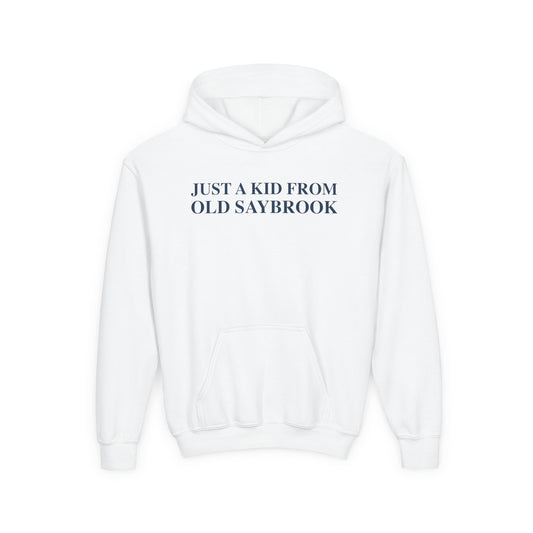Just a kid from Old Saybrook Youth Heavy Blend Hooded Sweatshirt