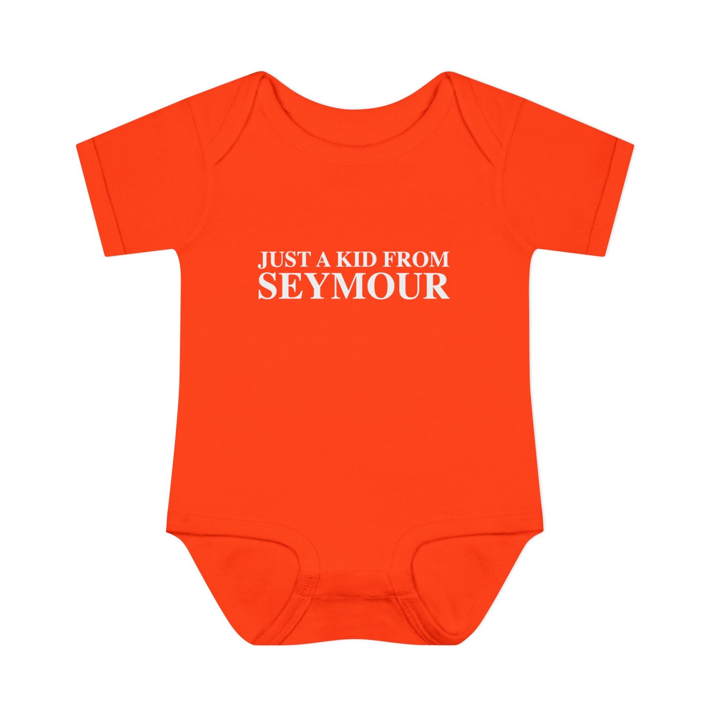 Just a kid from Seymour Infant Baby Rib Bodysuit