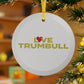 Love Trumbull Glass Ornaments