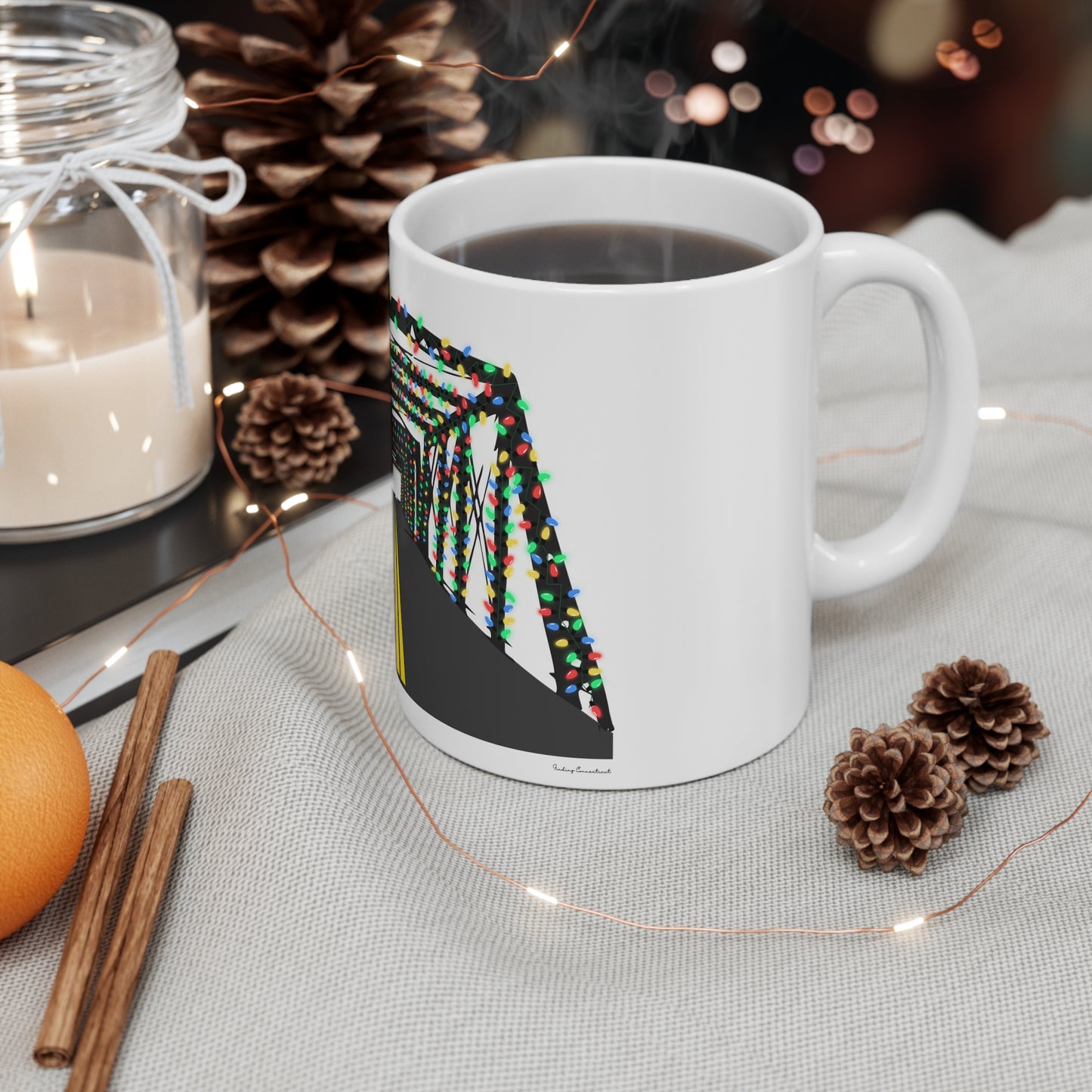 Saugatuck Bridge Lights Mug 11oz