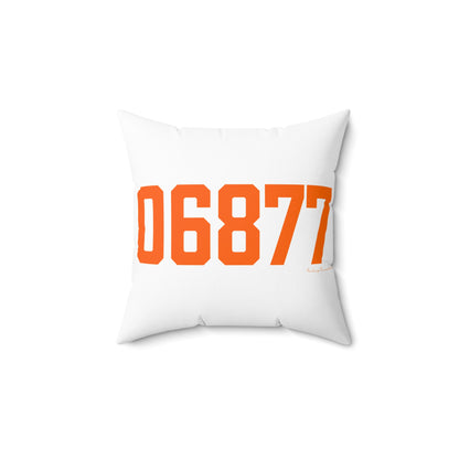 06877 Ridgefield Connecticut Zip Code Spun Polyester Square Pillow