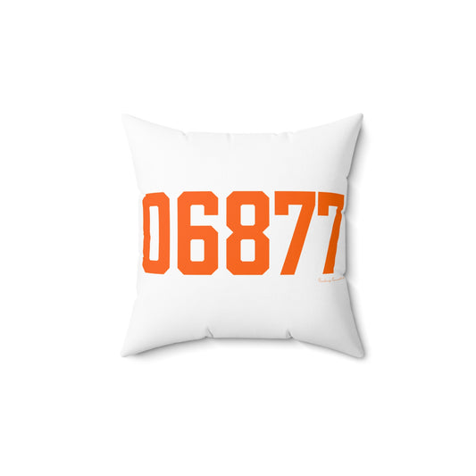06877 Ridgefield Connecticut Zip Code Spun Polyester Square Pillow