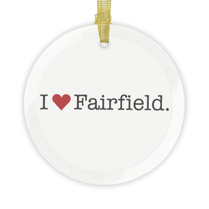 I Heart Fairfield. Glass Ornaments