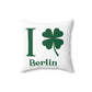 I Clover Berlin Spun Polyester Square Pillow